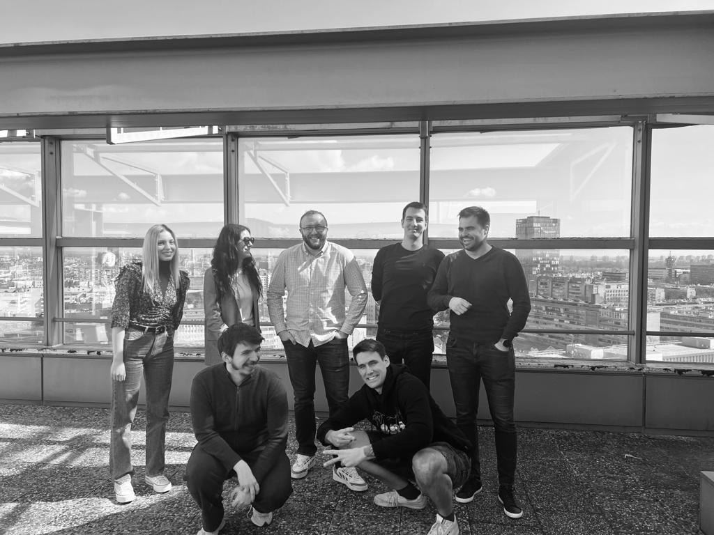 The Rubycode team on the terrace above the Zagreb office